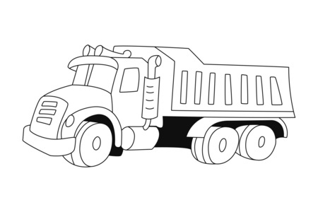 Coloriage Camion 08 – 10doigts.fr